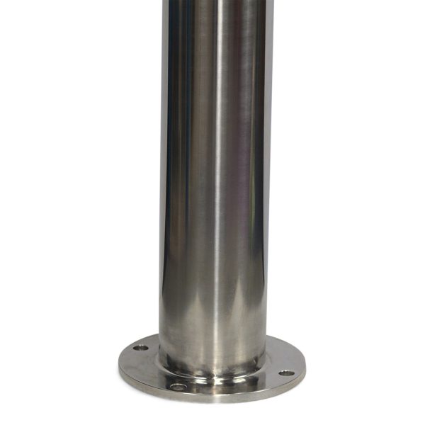 Base Plate Close up from 114mm Base Plate Bollards (304 Grade Stainless Steel) - Flat Top