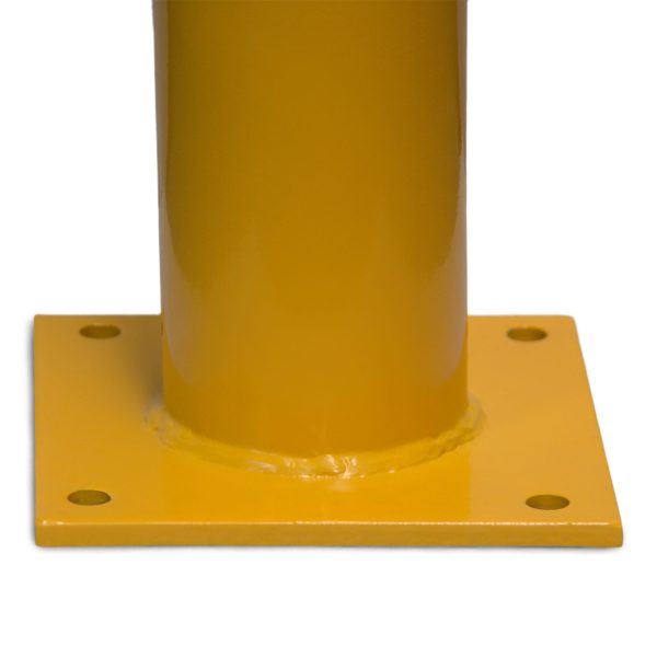 Base plate close up from 219mm Base Plate Bollard in Yellow