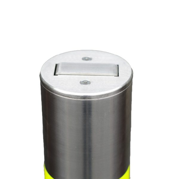 Top view of 114mm Key-lock Removable Bollard-304 Stainless Steel